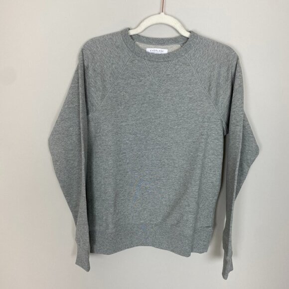 Everlane The Classic French Terry Crew Neck Sweatshirt Gray Unisex XXS - Picture 2 of 5